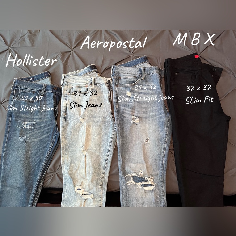Men’s Jeans Bundle ( Aeropostal, Hollister, MBX )
